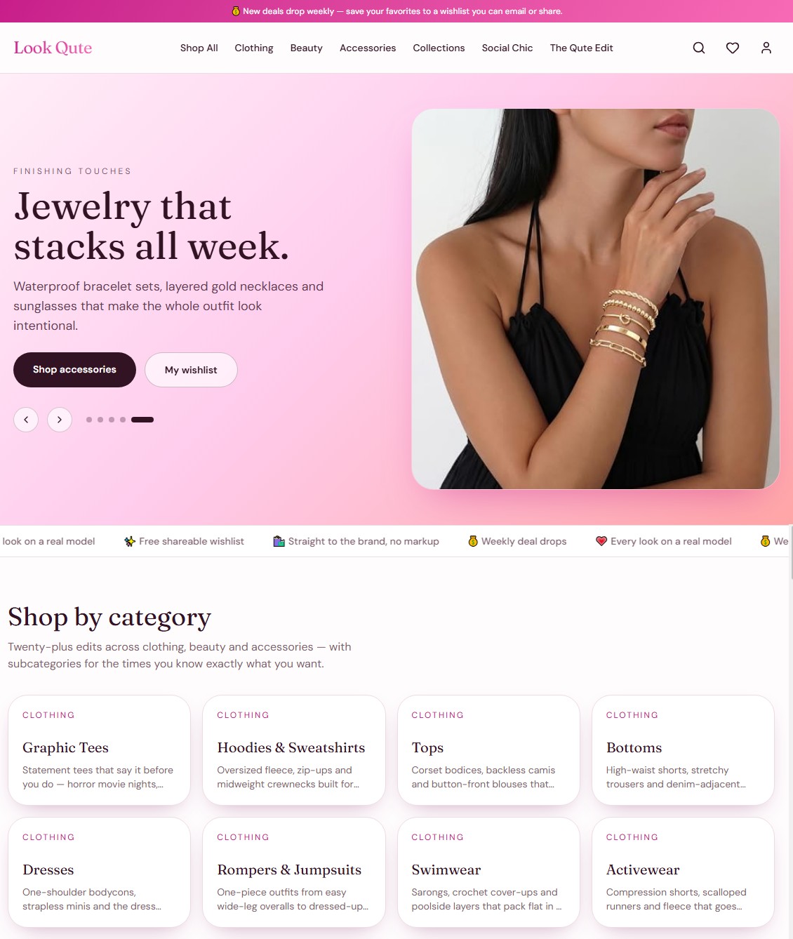 Look Qute website design by Web Visually