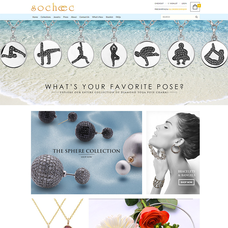 Socheec Jewelry website design by Web Visually