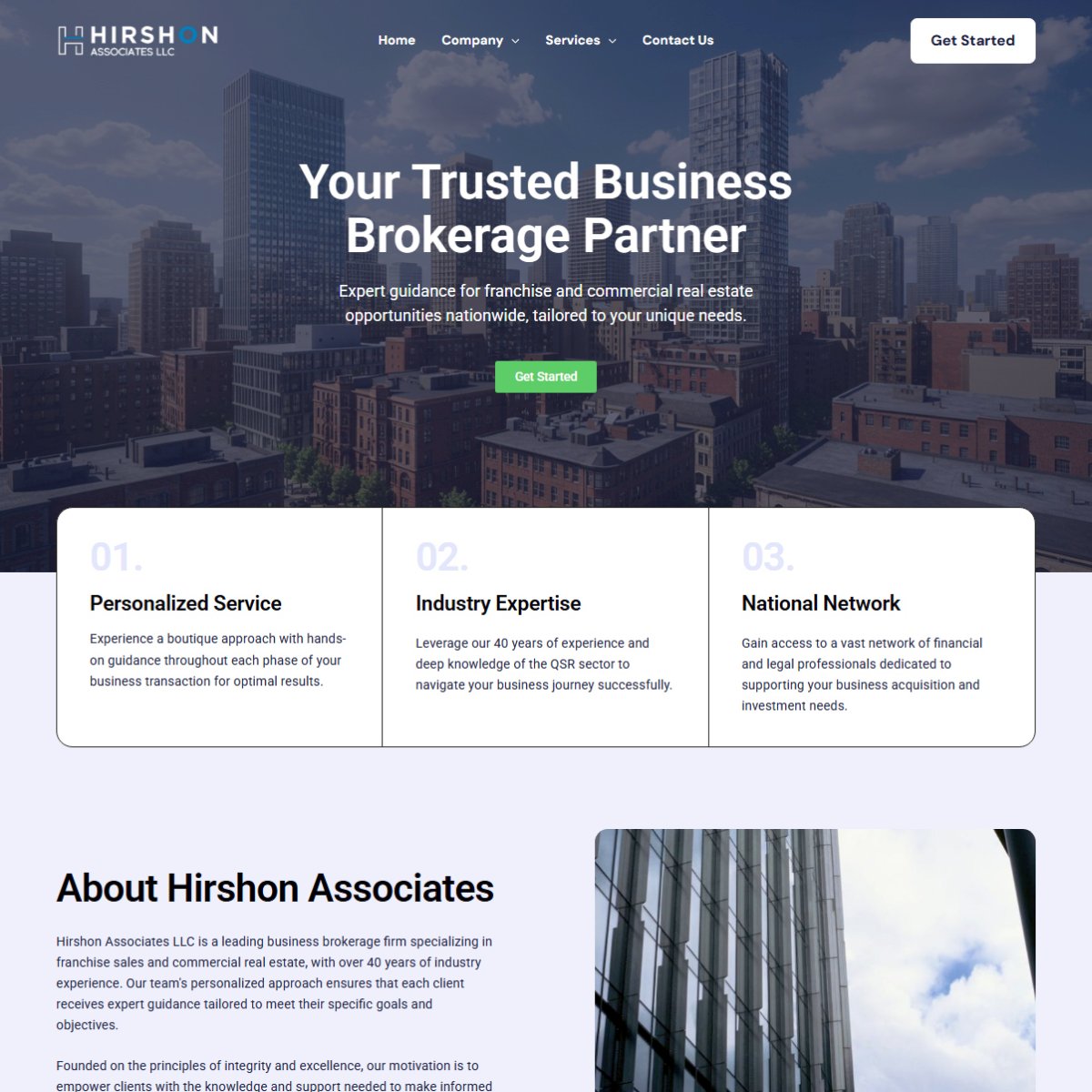 Hirshon Associates website design by Web Visually