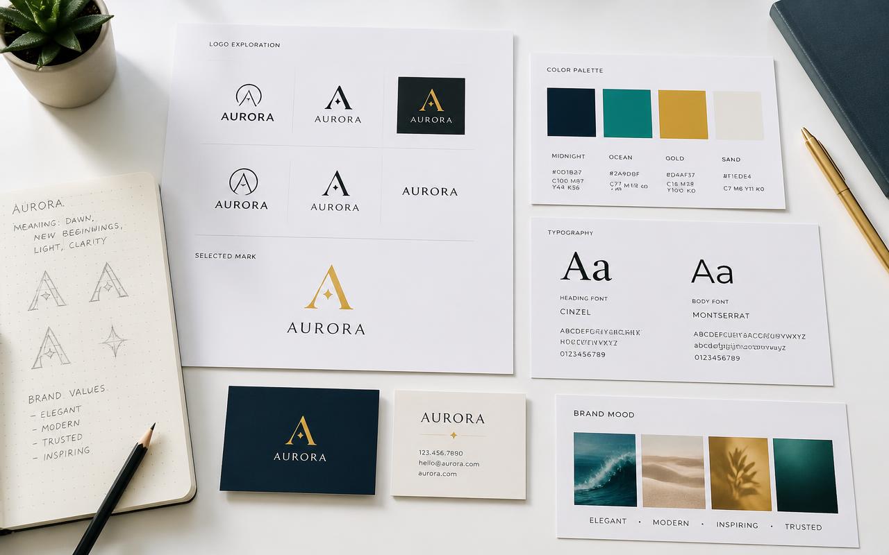 I will design a logo and brand identity kit