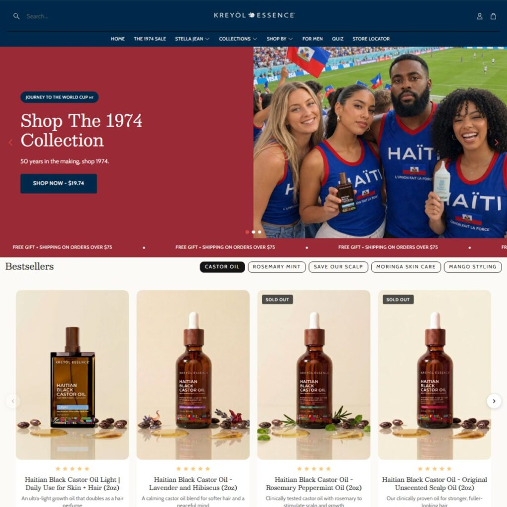 Kreyòl Essence website design by Web Visually